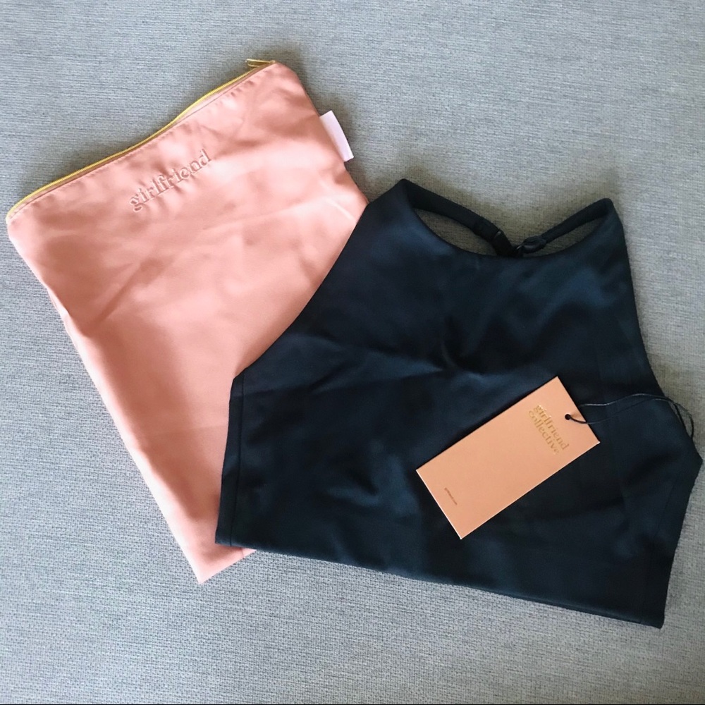 Girlfriend Collective Topanga Black Bra Size S